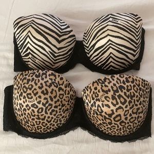 2 victoria’s Secret pink strapless push-up